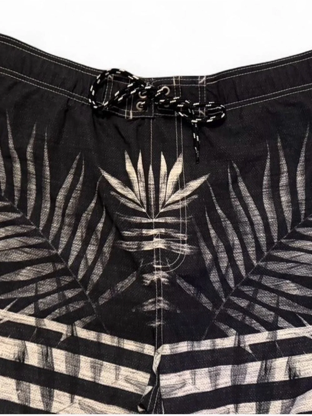 Sonoma Men's Black Tropical Print Swim Trunks size 2X